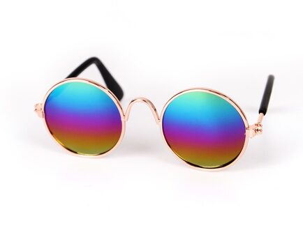 Mode Hond Kat Zonnebril Kleine Hond Bril Huisdier Producten Voor Kat Glazen Hond Eye-Wear Foto 'S Huisdier Accessoires ronde Bril Multicolored
