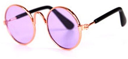 Mode Hond Kat Zonnebril Kleine Hond Bril Huisdier Producten Voor Kat Glazen Hond Eye-Wear Foto 'S Huisdier Accessoires ronde Bril Paars