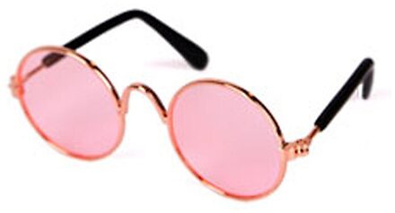 Mode Hond Kat Zonnebril Kleine Hond Bril Huisdier Producten Voor Kat Glazen Hond Eye-Wear Foto 'S Huisdier Accessoires ronde Bril Roze