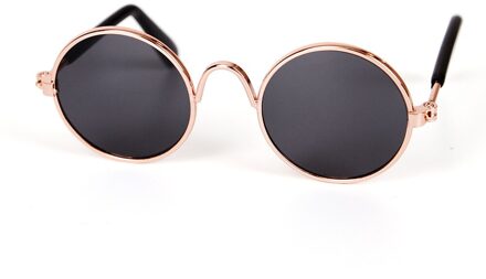 Mode Hond Kat Zonnebril Kleine Hond Bril Huisdier Producten Voor Kat Glazen Hond Eye-Wear Foto 'S Huisdier Accessoires ronde Bril zwart