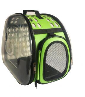 Mode Honden Draagbare Opvouwbare Ademend Licht Transparante Handtas Carrier Schouder Huisdier Reistas S fruit groen