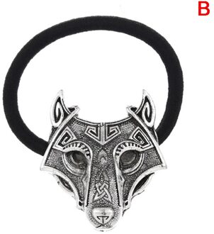 Mode Hoofd Sieraden Noord Vikings Wolf Haarbanden Wolf Hoofd Elastische Haar Elastiekjes Haar Touw Vrouwen