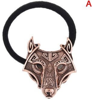 Mode Hoofd Sieraden Noord Vikings Wolf Haarbanden Wolf Hoofd Elastische Haar Elastiekjes Haar Touw Vrouwen
