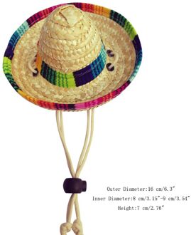Mode Huisdier Geweven Strooien Hoed Voor Kat Zonnehoed Sombrero Voor Kleine Honden En Katten Beach Party Stro Kostuum Accessoires te Handelen Leuke 16 x8x7cm