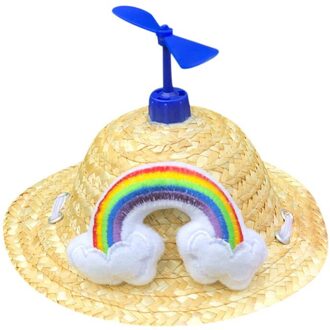 Mode Huisdier Geweven Strooien Hoed Voor Kat Zonnehoed Sombrero Voor Kleine Honden En Katten Beach Party Stro Kostuum Accessoires te Handelen Leuke geel