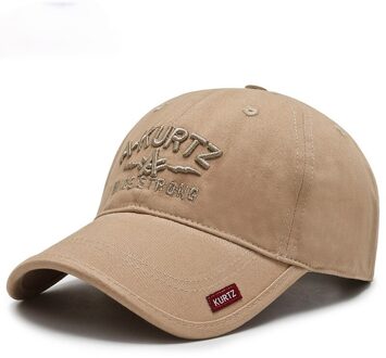 Mode Jeugd Hoed Mannen En Najaar Baseball Cap Soft Top Cap Tij Outdoor Leisure Zonnehoed khaki