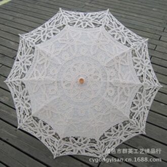 Mode Kant Parasol Parasol Borduurwerk Bruid Paraplu Wit Ivoor Wedding Paraplu Ombrelle Dentelle Parapluie Mariage