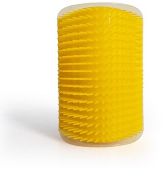 Mode Katten Borstel Hoek Kat Massage Self Grooming Kam Borstel Kat Wrijft Het Gezicht Met Een Kriebelend Kam Kat Huisdier producten geel