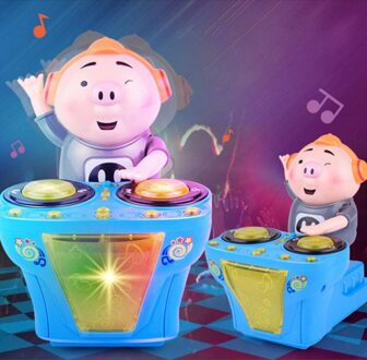 Mode Kinderen Kids DJ Muziek Schommelen Dans Elektrische Varken Speelgoed Verlichting Grappige Baby Onderwijs Speelgoed