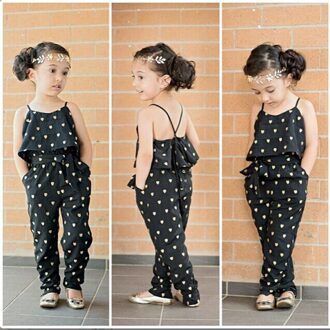 Mode Kinderen Meisjes Kleding Overalls Katoen Mouwloze Hartvormige Kleine Meisjes Romper Zomer Kinderkleding 2-7 jaar 4T