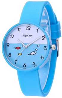 Mode Kinderen Studenten Horloges Kinderen Kids Horloge Jongens Meisjes Casual Cartoon Vis Quartz Polsband Kids t 5