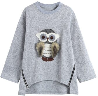 mode Kinderen sweatshirt winter meisjes baby Cartoon Kat shirt Baby Kleding katoen split uil print Kleding L5010918