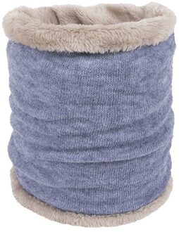 Mode Kinderen Winter Sjaal Dames Sjaals Warme Dikke Fluwelen Jongens En Meisjes Katoen O Ring Sjaal Man En Vrouwen hals Kraag blauw