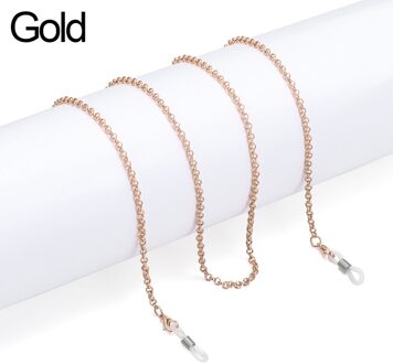 Mode Kleurrijke Ketting Zonnebril Mannen Vrouwen Brillen Lanyard Retainer Strap Glazen Neck Cord Eyewear Bril Accessoires goud
