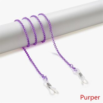Mode Kleurrijke Ketting Zonnebril Mannen Vrouwen Brillen Lanyard Retainer Strap Glazen Neck Cord Eyewear Bril Accessoires paars