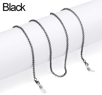 Mode Kleurrijke Ketting Zonnebril Mannen Vrouwen Brillen Lanyard Retainer Strap Glazen Neck Cord Eyewear Bril Accessoires zwart