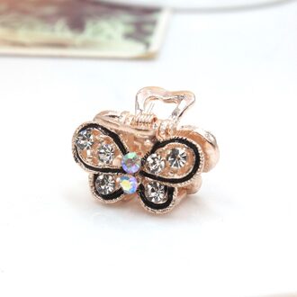 Mode Krab Klauw Clip Voor Vrouwen Meisjes Gouden Vlinder Hart Barrette Vol Strass Bruiloft Haar Accessoires Sieraden 2 vlinder