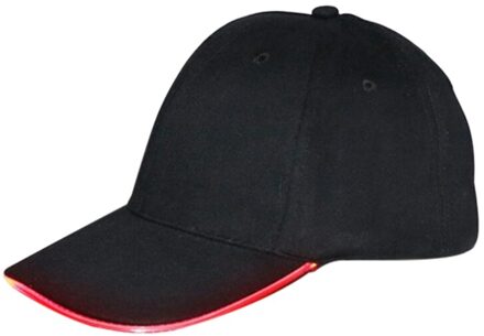 Mode LED Baseball Cap Batterij Operated Light Up Katoen Piekte Hoed Hoofddeksels Outdoor Sportkleding Met Verstelbare Rug Sluiting BR