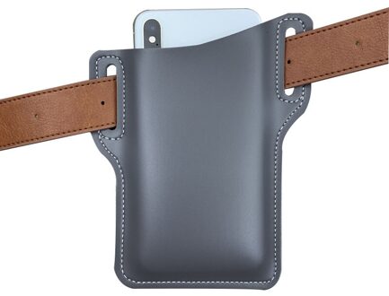 Mode Lederen Riem Loop Mannen Mobiel Loop Holster Case Riem Taille Tas Rekwisieten Lederen Portemonnee Telefoon Portemonnee 06