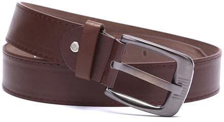 Mode Lederen Riemen Voor Heren Casual Retro Lederen Riem Gewassen Riem Mannen Lederen Riem Metalen Pin Gesp Donkerbruin