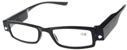 Mode leesbril voor parnents Multi Sterkte LED Leesbril Lenzenvloeistof Spektakel Dioptrieënloep Light UP night +100