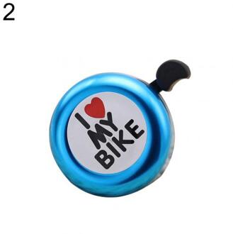 Mode Leuke I Love My Bike Gedrukt Fiets Bel Helder Geluid Alarm Waarschuwing Ring Fietsbel Fiets Accessoires Blauw