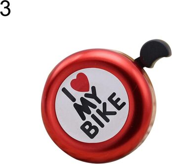 Mode Leuke I Love My Bike Gedrukt Fiets Bel Helder Geluid Alarm Waarschuwing Ring Fietsbel Fiets Accessoires Rood