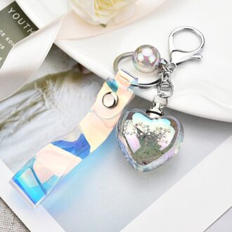 Mode Liefde Gloeiende Sleutelhanger Autosleutel Houder Voor Vrienden Acryl Bubble Kristal Tas Sleutelhanger Accessoires Sleutel ringen LG
