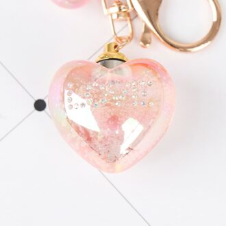 Mode Liefde Gloeiende Sleutelhanger Autosleutel Houder Voor Vrienden Acryl Bubble Kristal Tas Sleutelhanger Accessoires Sleutel ringen LY