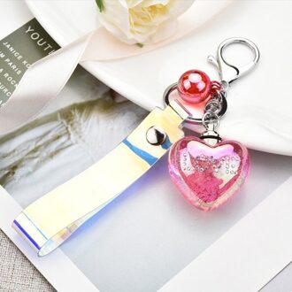 Mode Liefde Gloeiende Sleutelhanger Autosleutel Houder Voor Vrienden Acryl Bubble Kristal Tas Sleutelhanger Accessoires Sleutel ringen PK1