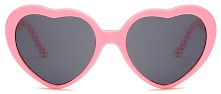 Mode Liefde Hart Vormige Effecten Bril Horloge De Lichten Veranderen Om Hartvorm Nachts Diffractie Bril Zonnebril roze