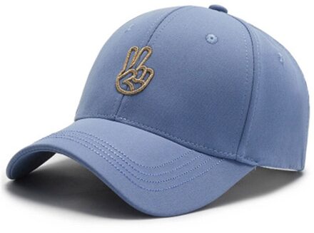 Mode Mannen Baseball Cap Outdoor Sport Zonnehoed Verstelbare Unisex Man Vrouw Snapback Hip-Hop Hoed Katoen wilde Zonnehoed blauw
