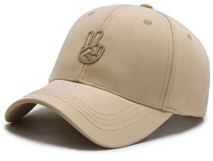 Mode Mannen Baseball Cap Outdoor Sport Zonnehoed Verstelbare Unisex Man Vrouw Snapback Hip-Hop Hoed Katoen wilde Zonnehoed khaki