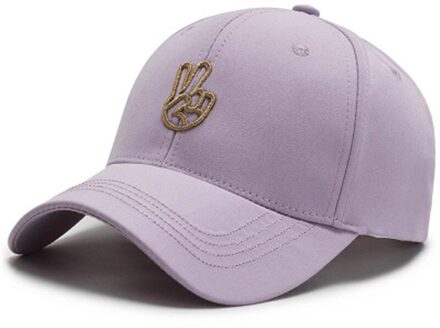 Mode Mannen Baseball Cap Outdoor Sport Zonnehoed Verstelbare Unisex Man Vrouw Snapback Hip-Hop Hoed Katoen wilde Zonnehoed paars