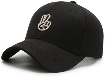 Mode Mannen Baseball Cap Outdoor Sport Zonnehoed Verstelbare Unisex Man Vrouw Snapback Hip-Hop Hoed Katoen wilde Zonnehoed zwart