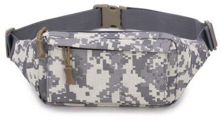 Mode Mannen Camouflage Print Heuptas Sport Pack Rits Multi-Functionele Outdoor Schouder Schuin Borst Zak