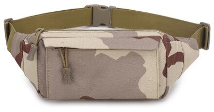 Mode Mannen Camouflage Print Heuptas Sport Pack Rits Multi-Functionele Outdoor Schouder Schuin Borst Zak