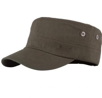 Mode Mannen Effen Kleur Platte Pet Outdoor Zon Bescherming Baseball Hoed Hiphop Uitgerust Cap Hoeden Voor Mannen Vrouwen slijpen leger groen