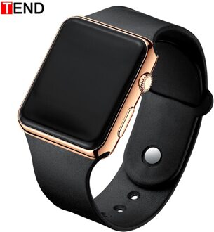 Mode Mannen Sport LED Horloge Digitale Horloge Mannen Horloge Siliconen Elektronische hodinky Saat elektronische digitale klok zwart RoseGold