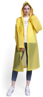 Mode Mannen Vrouwen Waterdichte Jas Regenjassen Volwassen Eva Hooded Regenjas Poncho Regenkleding geel