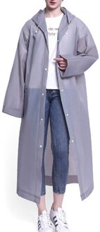 Mode Mannen Vrouwen Waterdichte Jas Regenjassen Volwassen Eva Hooded Regenjas Poncho Regenkleding grijs