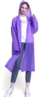 Mode Mannen Vrouwen Waterdichte Jas Regenjassen Volwassen Eva Hooded Regenjas Poncho Regenkleding Paars