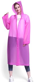 Mode Mannen Vrouwen Waterdichte Jas Regenjassen Volwassen Eva Hooded Regenjas Poncho Regenkleding roos rood