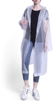 Mode Mannen Vrouwen Waterdichte Jas Regenjassen Volwassen Eva Hooded Regenjas Poncho Regenkleding wit