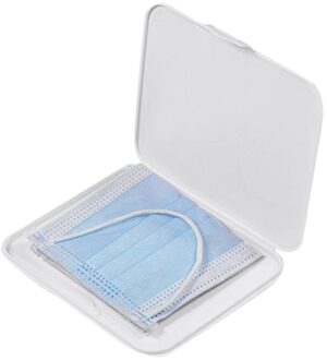 Mode Masker Cover Tas Draagbare Facemask Houder Gezichtsmasker Opbergdoos Case Besparen Masker Dozen Caja Para Guardar Mascarillas #5T2 wit