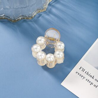 Mode Meisje Haar Clip Eenvoudige Elegante Pure Kleur Acryl Geometrische Compact Ronde Klauwen Voor Vrouwen Hoofdtooi Haar Accessoires 1