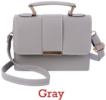 Mode Meisje Schoudertas Vrouwen Tas Lederen Crossbody Tassen Portemonnee Decoratieve Tas Dames Portemonnee Messenger grijs