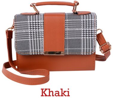 Mode Meisje Schoudertas Vrouwen Tas Lederen Crossbody Tassen Portemonnee Decoratieve Tas Dames Portemonnee Messenger khaki en rooster