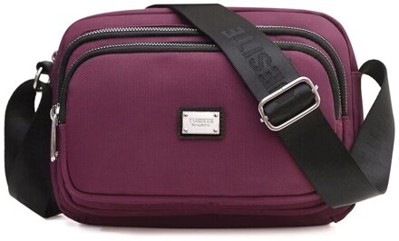 Mode Meisjes Kleine Messenger Bag Vrouwen Cross Body Bags Nylon Koppeling Purse Handtas Vrouw Casual Reizen Schoudertas Sac Een belangrijkste Paars