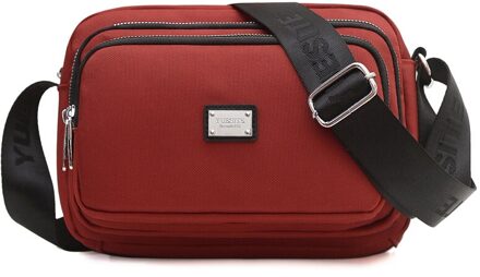 Mode Meisjes Kleine Messenger Bag Vrouwen Cross Body Bags Nylon Koppeling Purse Handtas Vrouw Casual Reizen Schoudertas Sac Een belangrijkste Rood